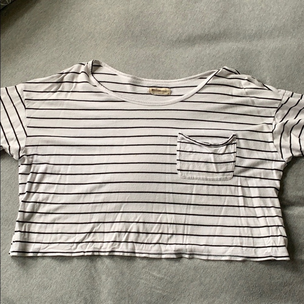 Striped cropped tee